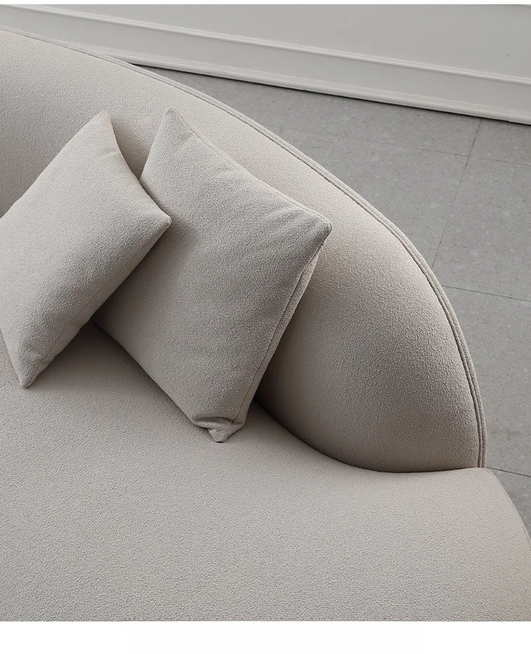 Luxury Modern Style Living Room Interior Curved Sofa & Lounge Chair Set Sofa Set Furniture Living Room