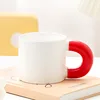 Matte white and red handle