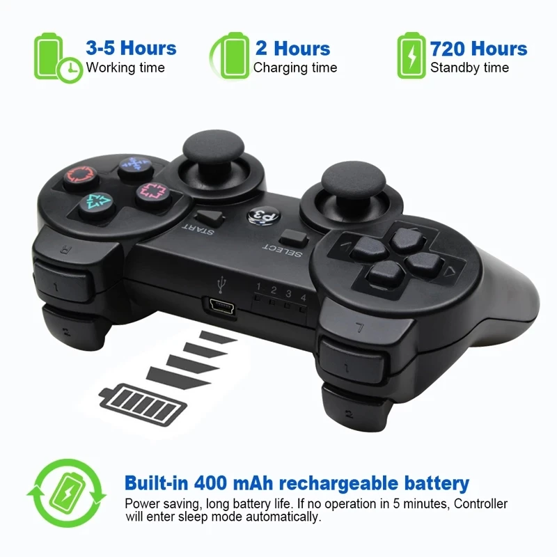 PS3ジョイスティックコンソールコントローラー用ワイヤレス