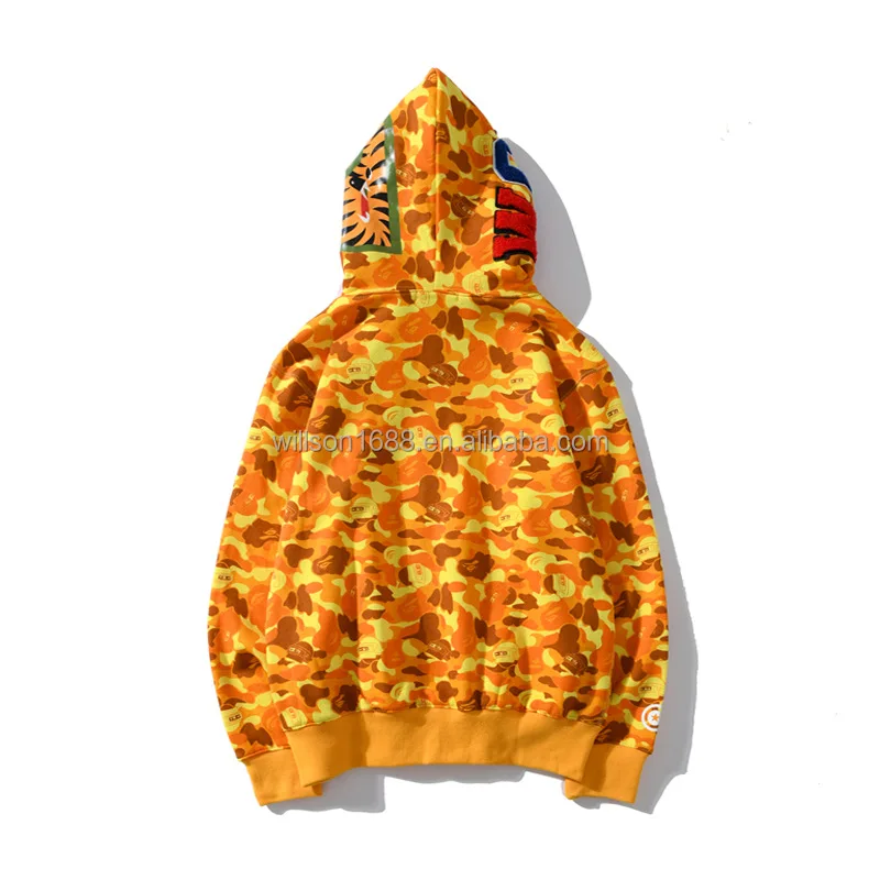 Wholesale New Design Wholesale Casual Hoodie Printed Yellow