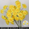 Yellow 3-headed diamond rose branch