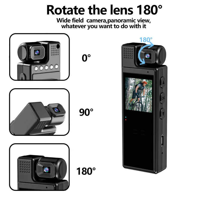 Mini Video Camera Wearable Pocket Camcorders 1080p Portable L09 Body