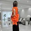 Imitation rabbit fur orange