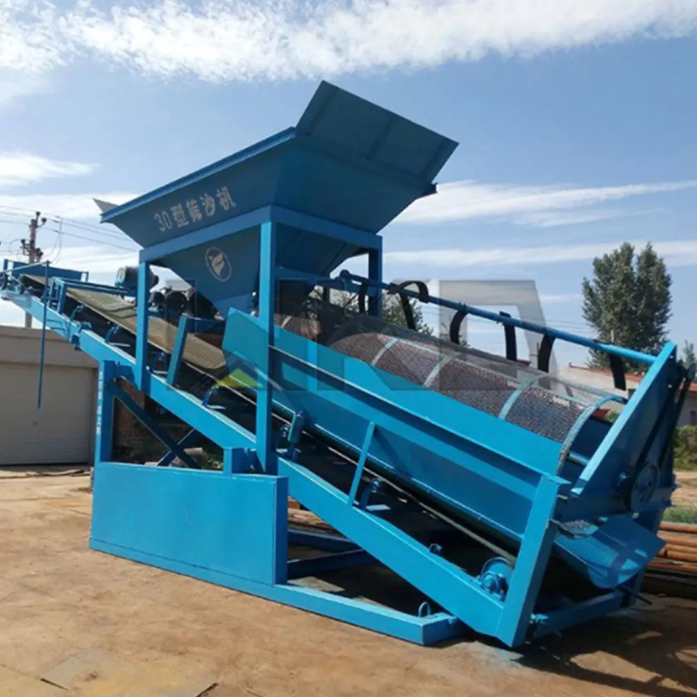Ocean Sand Screen Machine Sand Rotary Drum Screen 100-120m3 Per Hour Big Capacity Sand Vibrating ...