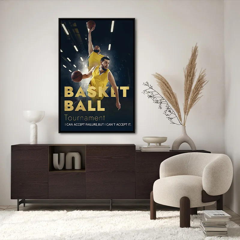 Framed Unframed Basketball Star Poster Wall Art Canvas Print Poster ...