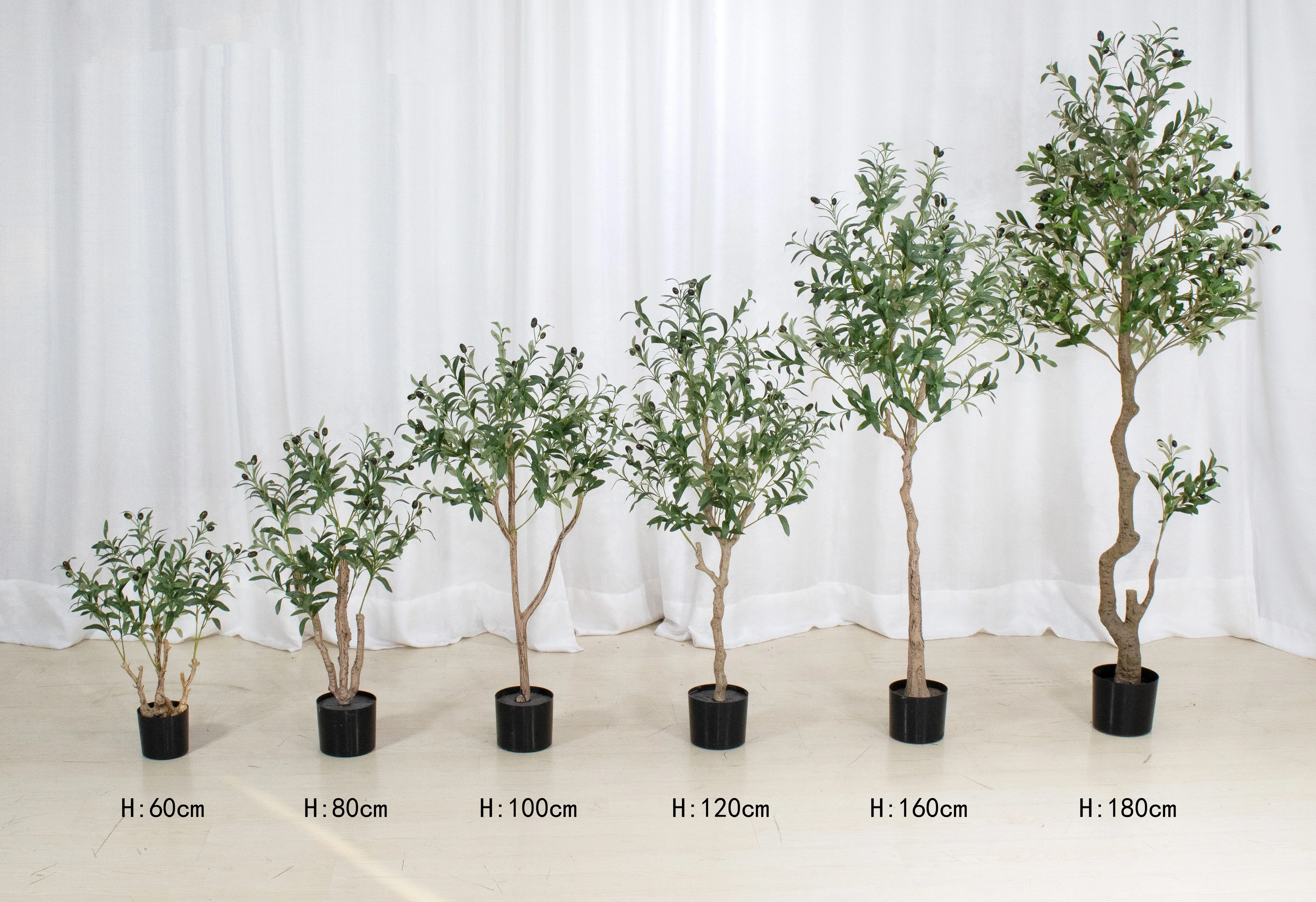 Knstlicher Olivenbaum 200cm mit Topf fr Wohn- und Brozwecke