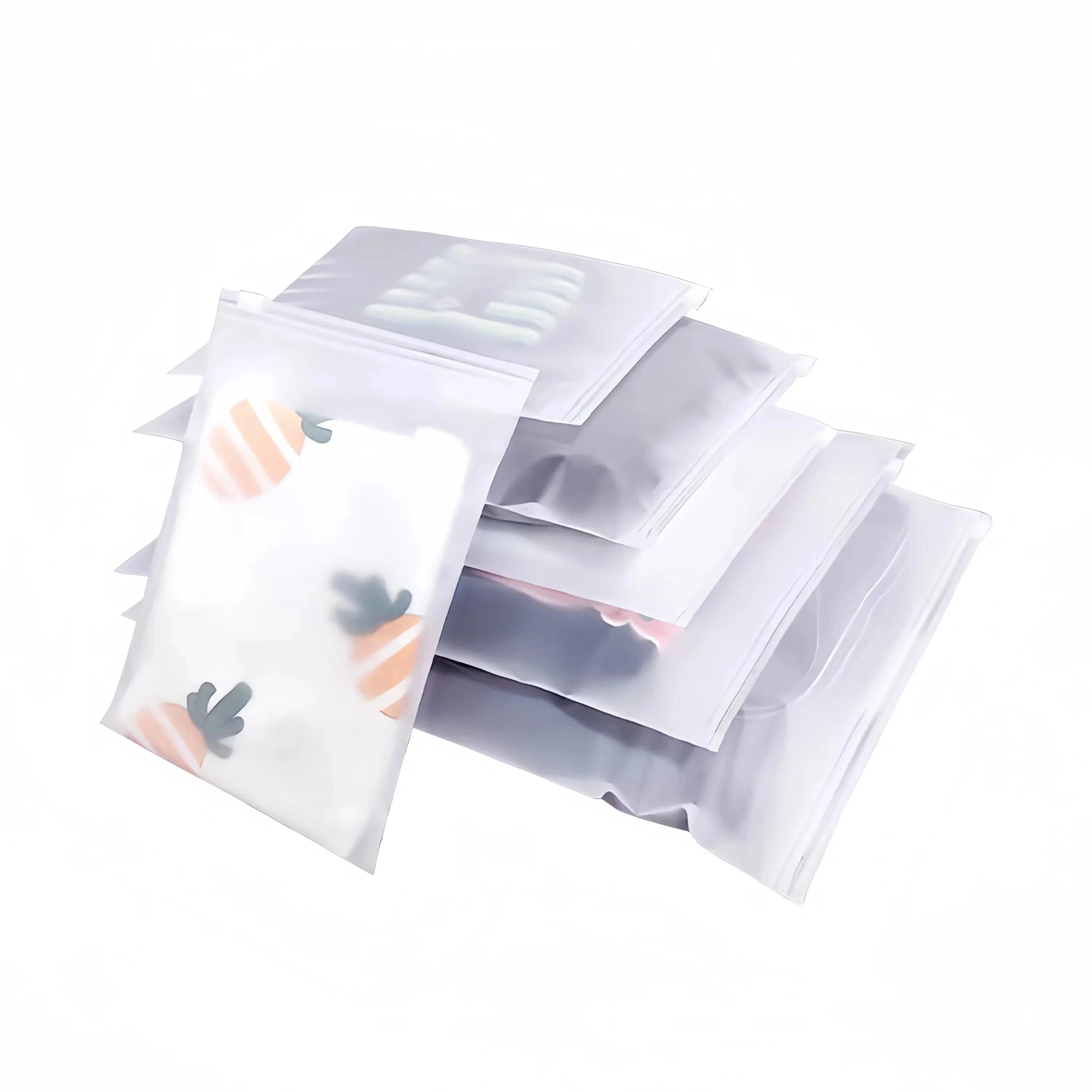 In Stock Matte Various Sizes Packaging for Pajamas Bed Sheet Coat Clothes Zipper Bag Plastic Clear Zip Lock Bag
