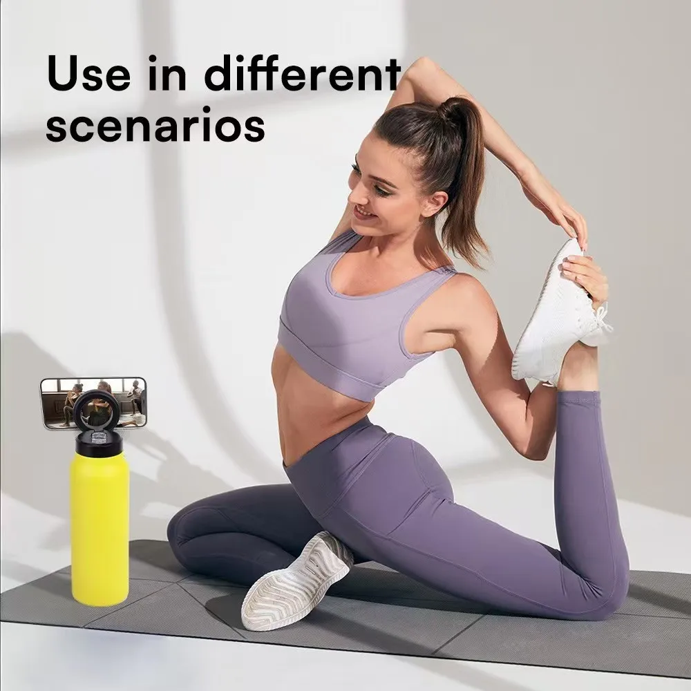 New Magnetic Stainless Steel Insulated Cup Outdoor Portable Sports Handheld Pot Business Sports Car Cup Customized Logo preview 4