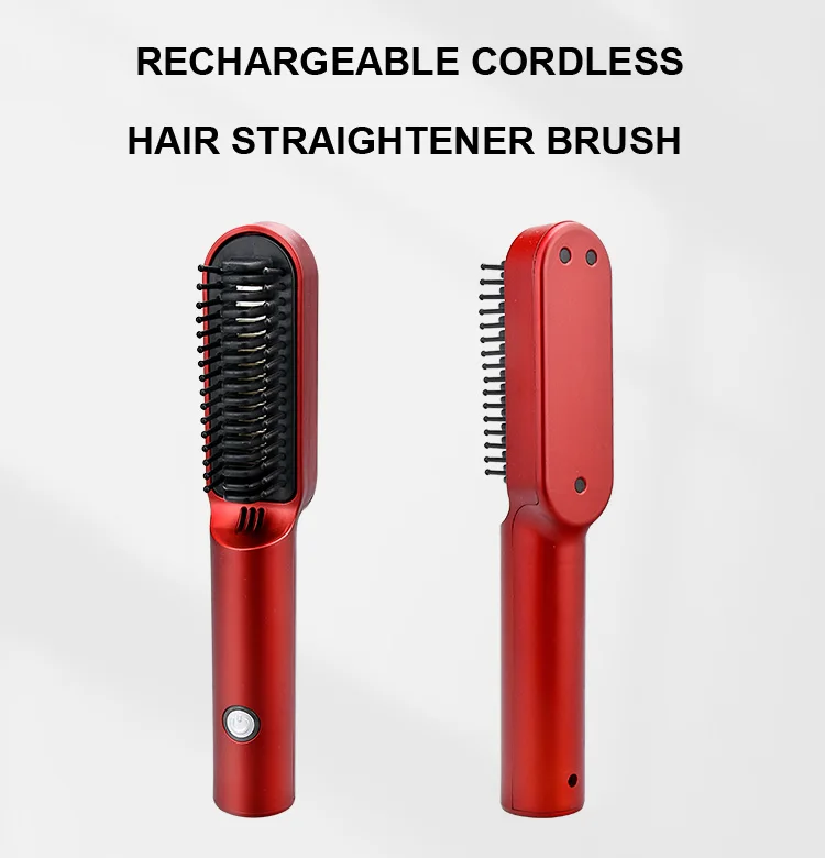 Mini Flat Hair Straightener Brush Cordless Straightener Brush Hot Combs