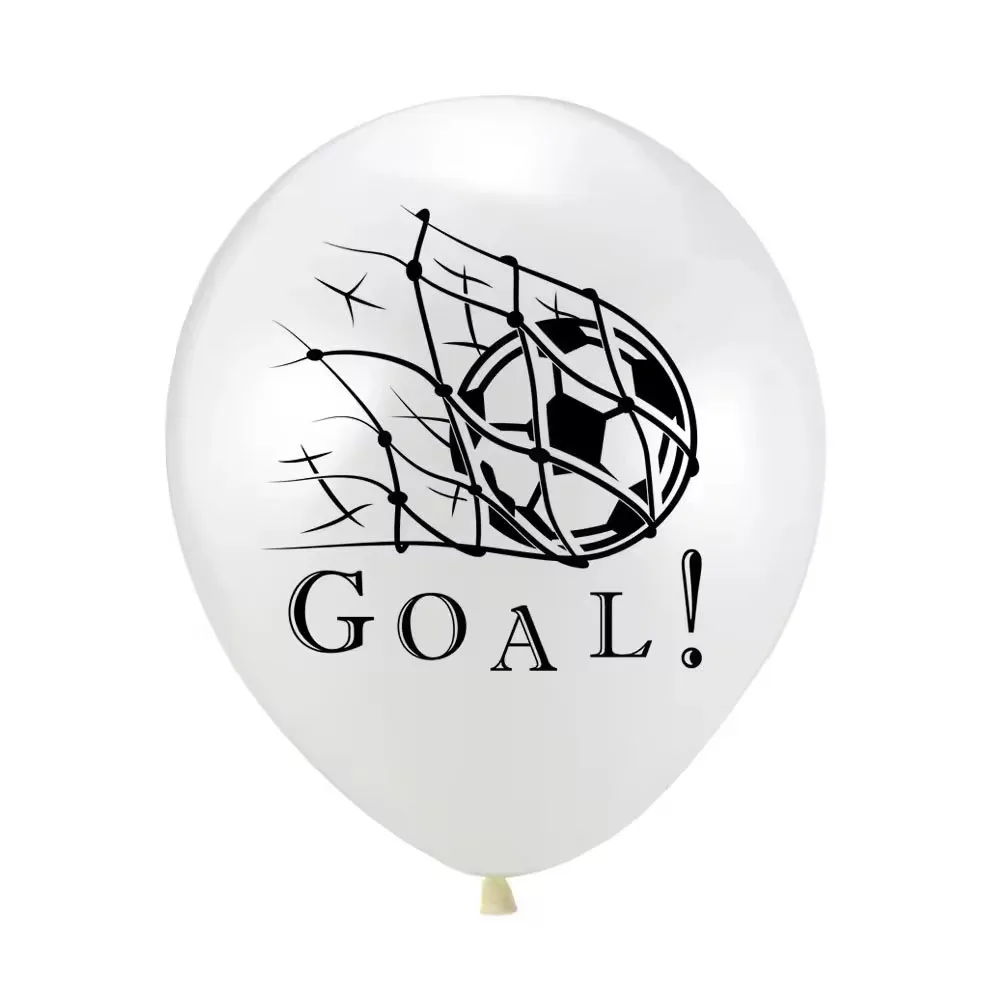 2026 FootballWorld Football Theme Thick Aluminum Balloon Football Goal Net Flame Design Party Decor Setup Sets