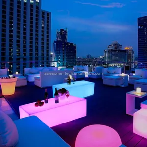 Led Illuminated Bar Table Leisure Furniture Night Club Rgb Balcony Party Hotel Table