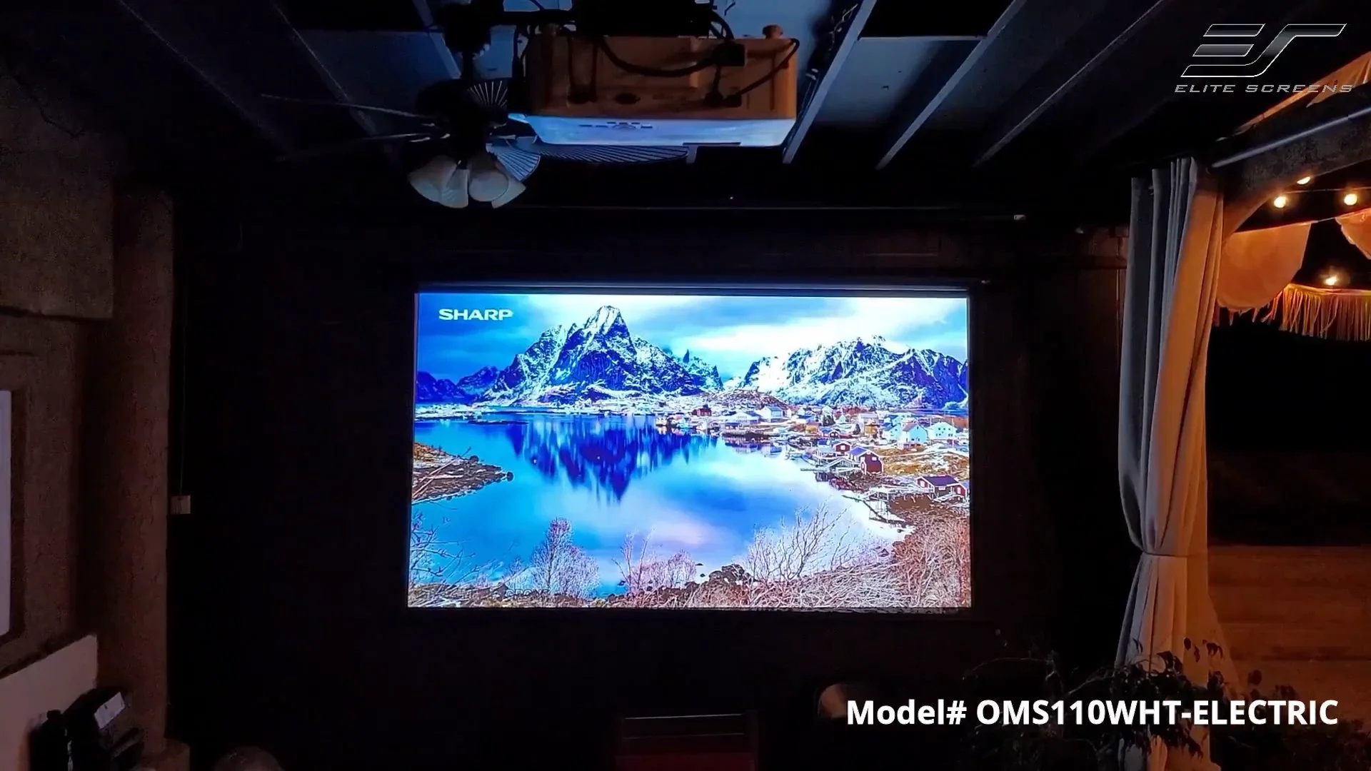 Yard Master Electric/tensioned Outdoor Projection Screen 169 110 Inch