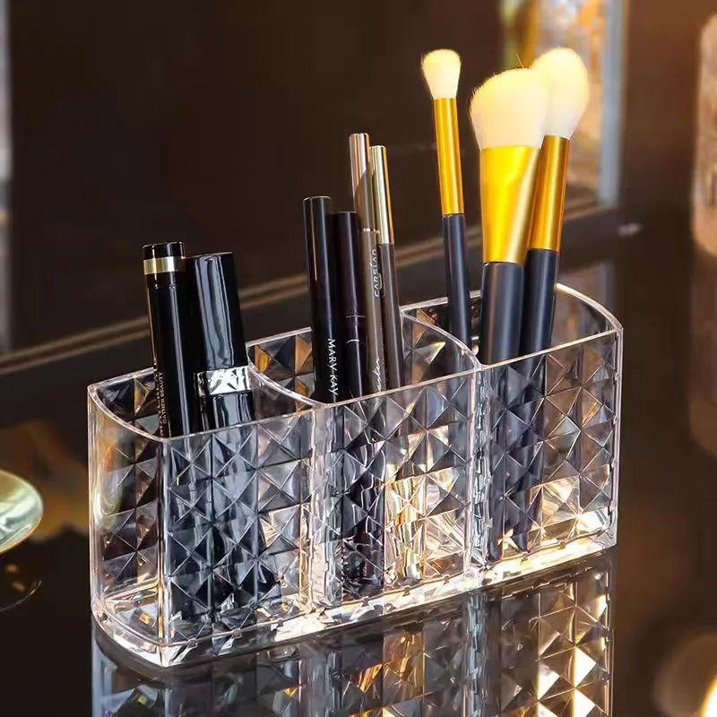 Light luxury ins style Student pencil holder Eyebrow pencil organizer Desktop creative pen bucket Lipstick organizer details