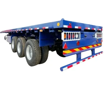 Flatbed Trailers 3 Axle 4 Axle 40t 60t Flatbed Semi Trailer For Tanzania