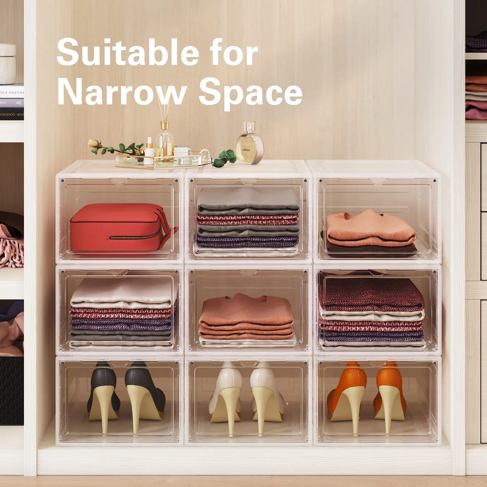 Hot Sale Drop Front Shoe Box For Sneaker Display Shoe Box Storage