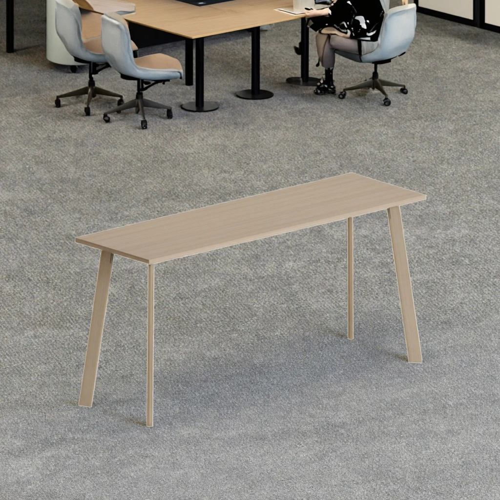 Modern Bar Counter Table with Aluminum Oak Clamp Finished Legs for Professional Commercial Use 2