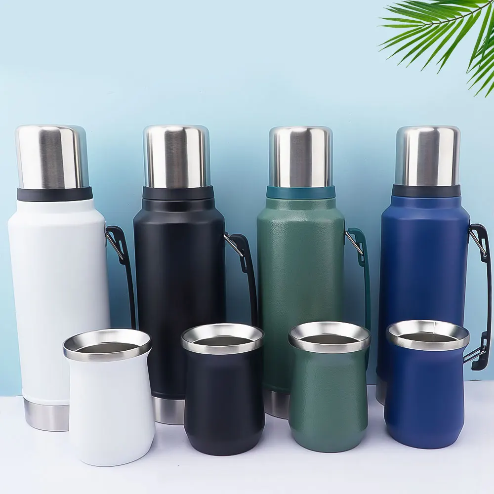 1000mL 1300mL イエバマテ茶壺セット(蓋付き魔法瓶 1000mL 1300mL イエバマテ茶壺セット(蓋付き魔法瓶