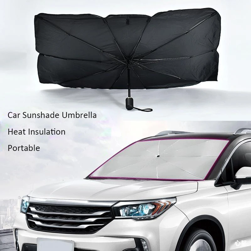 Protection Alloy Car Sunshade Umbrella Car Windshield Sunshade Cover