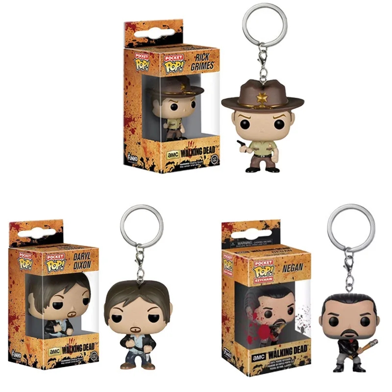 The Walking Dead Keychain Daryl Dixon Negan Grimes Keychain Action