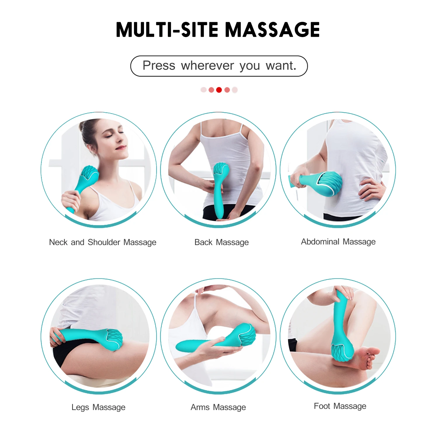 Silicone Powerful Toy Adult Sex Back Neck AV Wand Cordless Body Personal Massager Vibrator