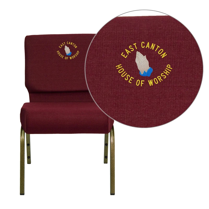 Wholesale China Hot Selling Metal Cheap Sale Used Red Church Chairs