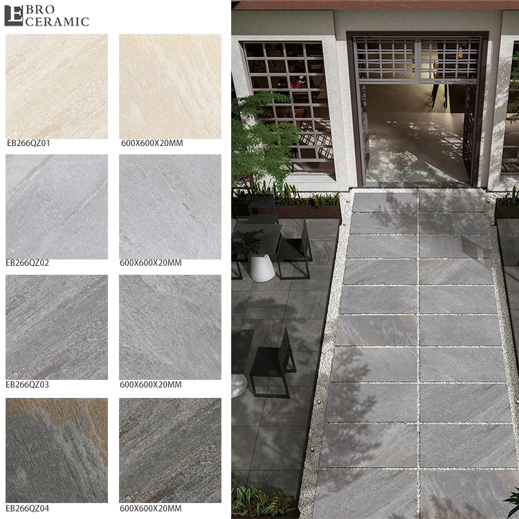 Porcelain Paver 20mm Outdoor Paver Tile for Driveway Car Parking Tiles EB266QZ02