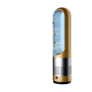 Intelligent Portable Electric Table Bladeless Fan Remote Control Air Cooling for Household Hotel Use English Operating Plastic