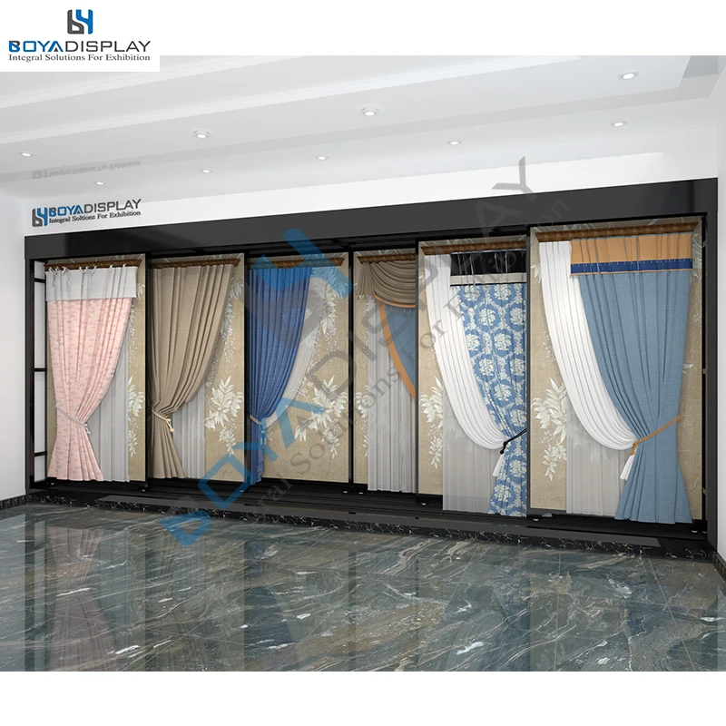 Metal Sliding Typepush Pull Type Window Curtain Purdah Display Rack Stand