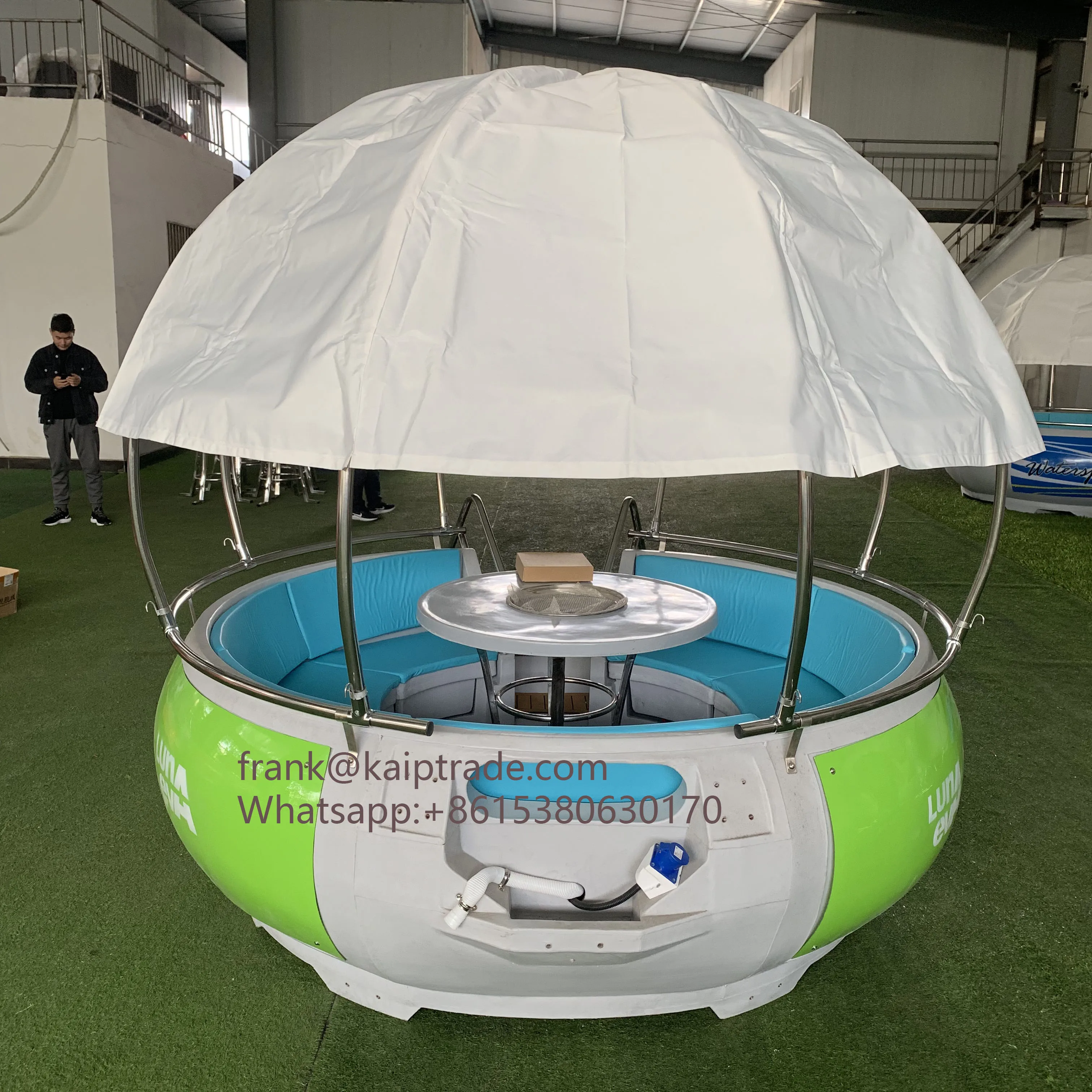 Kaip Round Floating Bbq Donut Boat Lldpe Material Boat Chill&grill Bbq