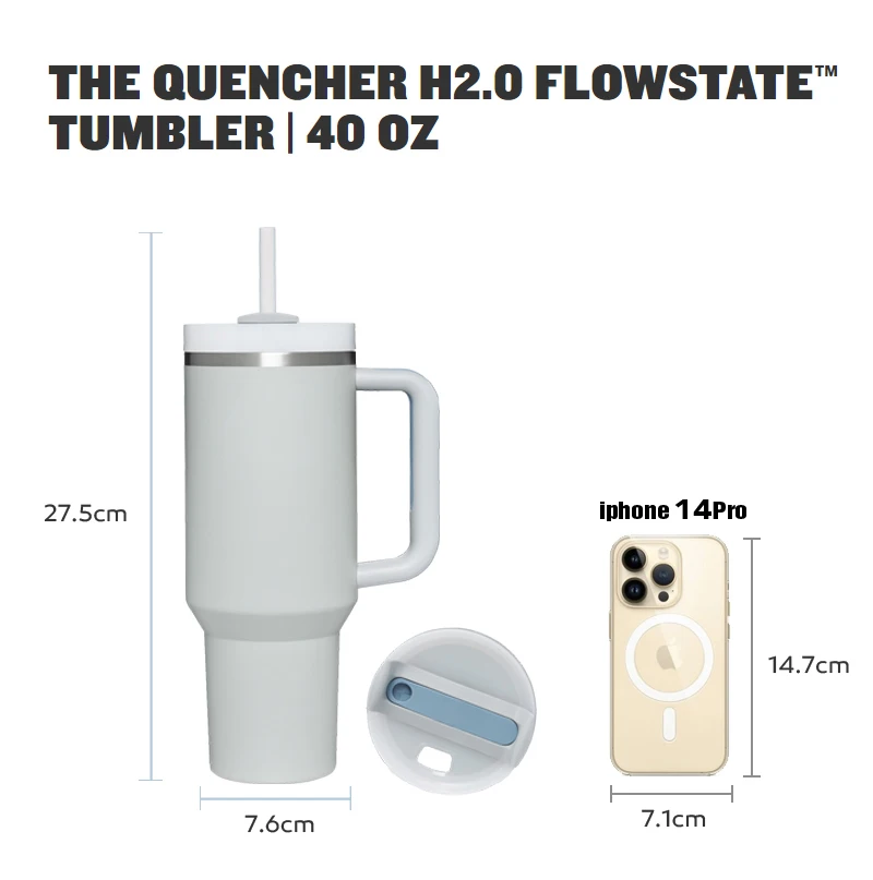 Customize 30oz 40oz Adventure Quencher Tumbler H2.0 Flowstat Double ...