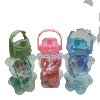Wholesale of cartoon summer straw plastic cups for children and students