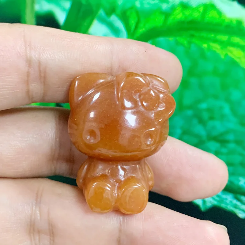 Кристаллы лечебные камни котенок хрустальный камень резьбы маленький размер хрусталь hello kitty для украшения