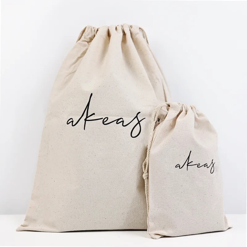 Custom Wholesale Dustbag Canvas Organic Cotton Drawstring Muslin