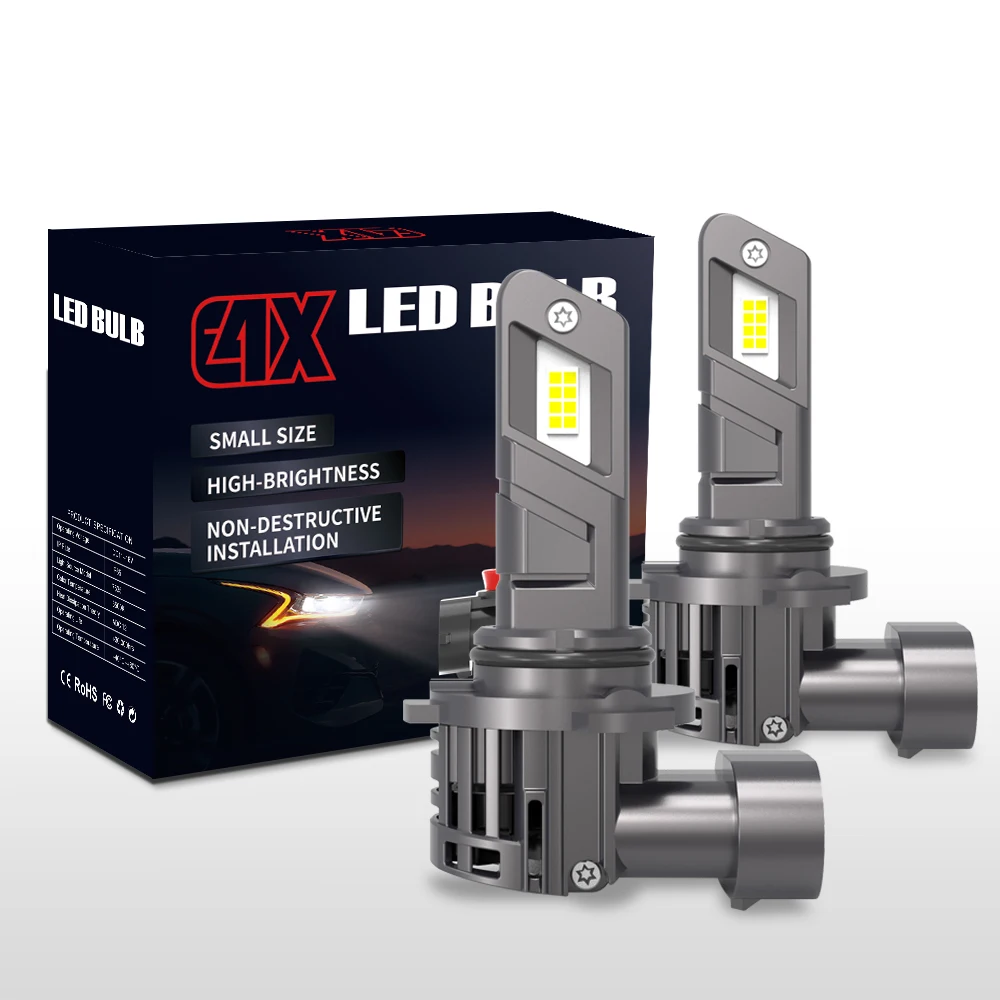Competitive Price E4X LED Headlights Plug and Play Fan Type 5600LM 24W H4 H7 H11 9005 9006 9012 HIR2 LED Headlight Bulbs for Car