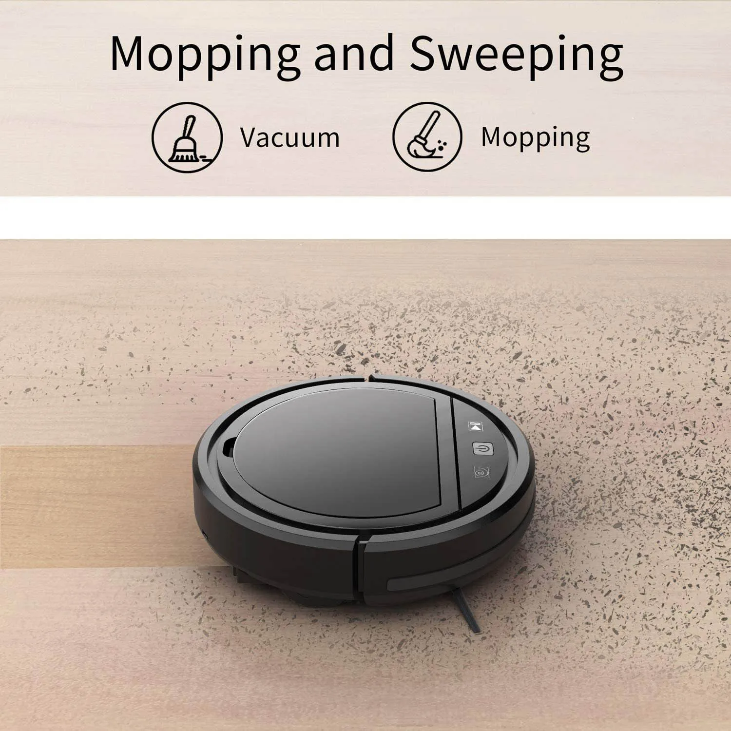 Tuya WiFi Controlled Robotic Vacuum Cleaner 1200Pa Multiple Cleaning Modes Intelligent Robot Vacuum Mop for Pet Car Electric