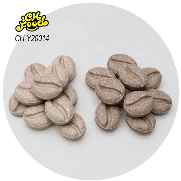 Coffee Hard Tablet Candy Wholesale and OEM China Candy Supplier Halal Sweets Snack Coffee Bean Candy Custom Cocomut Latte Candy
