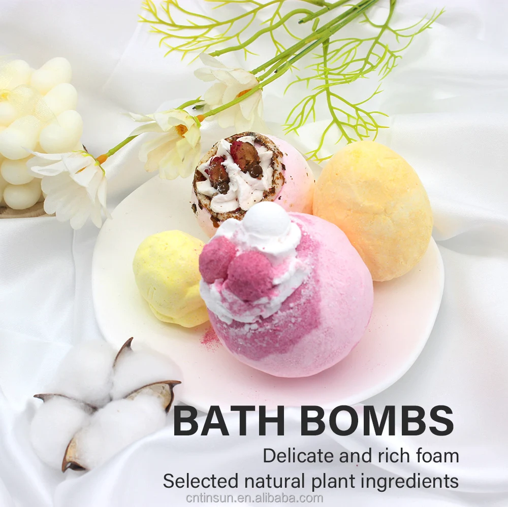 Customize Logo Essential Oil Sea Salt Bath Balls Relaxing Colorful Bath ...