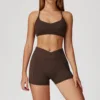 2043 bra, 2030 shorts - coffee color