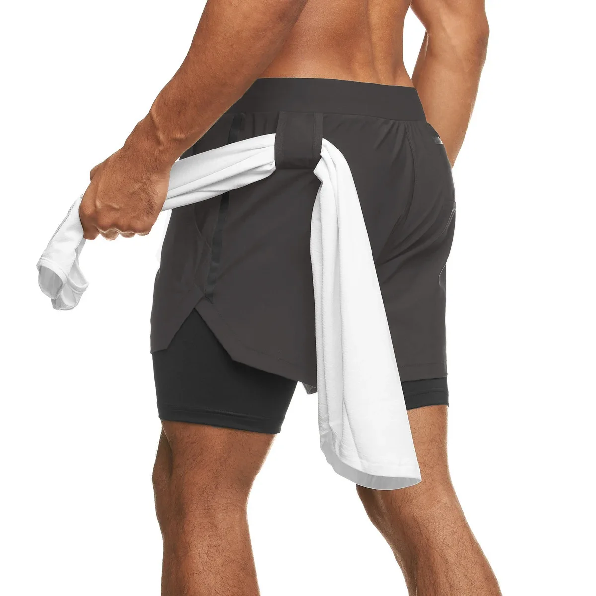 Mens Workout Shorts Sports Athletic Wear Running Training Fitness