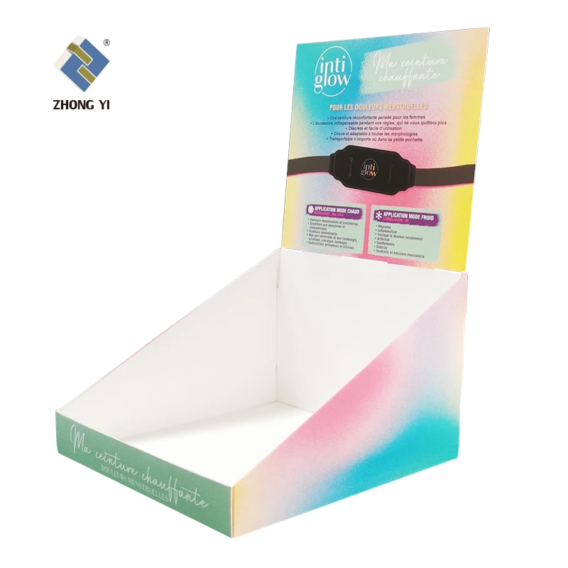 Custom Logo 3 Tier Retail Cosmetic Table Makeup Cardboard Counter Display for Mascara