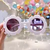 12 white flower glasses