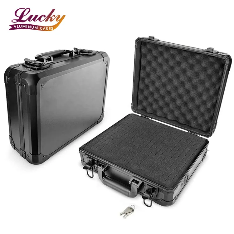 Lucky Case Customized Portable Carrying Hard Case with Custom-Cut Foam Insert for Equipments Black