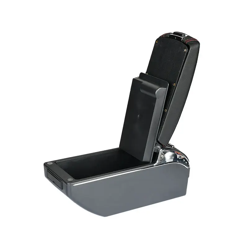 product car storage case black armrest box center console organizer-7