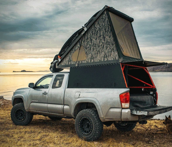 Light Weight Short Bed Truck Canopy Camper Shell Black Custom Ce Travel ...