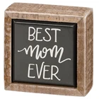 Decor Custom Wooden Box Sign Desk Decor Wall Mother's Day Home Decoration With Tile-like Enamel Finish. Easy To Hang Or Can Free-stand