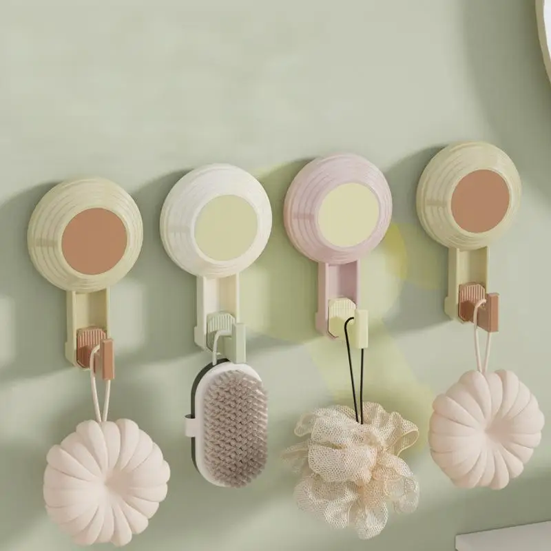 Acrylic Strong Suction Cup Hook Press Frosted Bag Punch-free Bathroom Kitchen Wardrobe PP+PC+TPR Material Earphone Wire/Electric