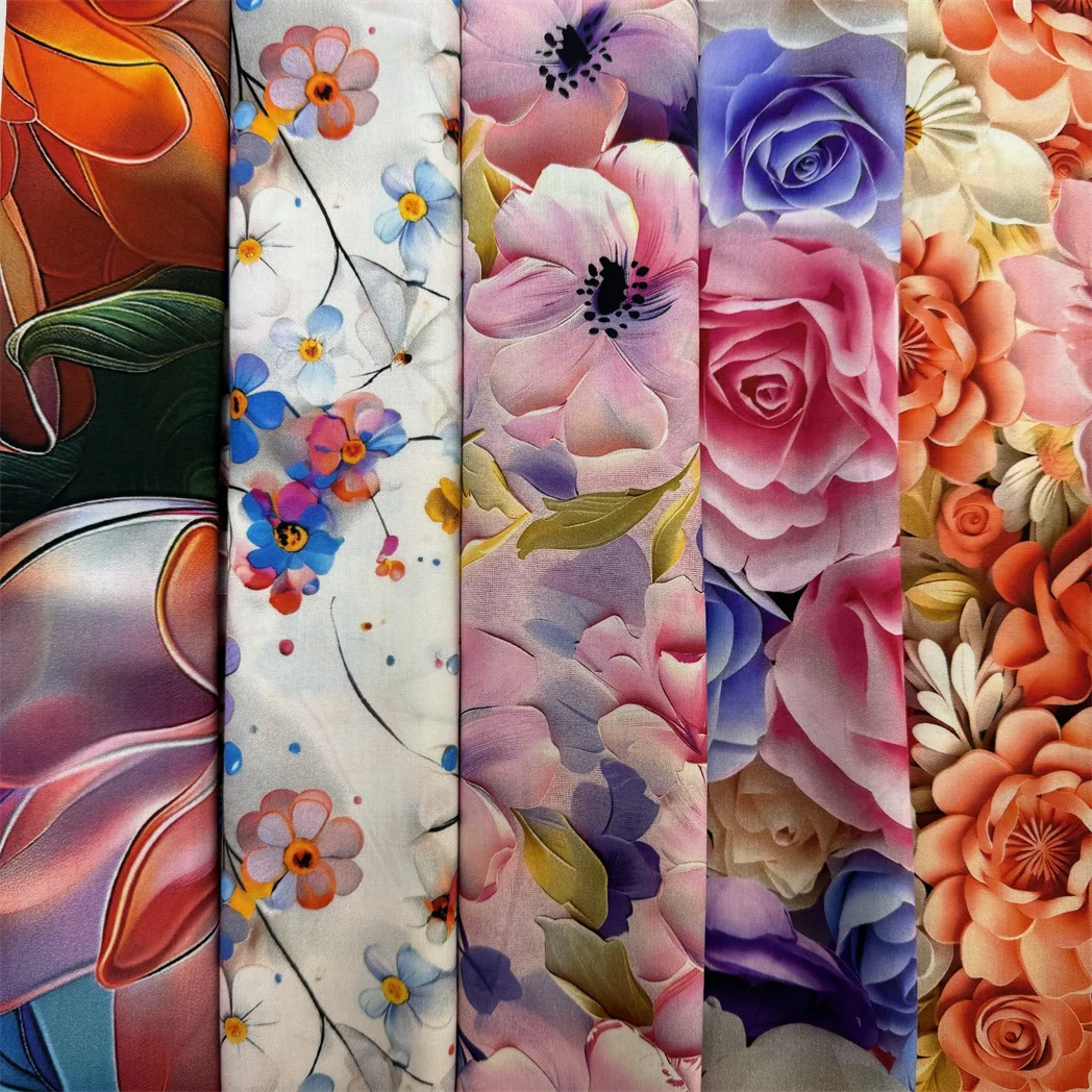 2025 новый продукт высокого качества из плетеного вискозы с принтом 100% 3D цифровая ткань для платья