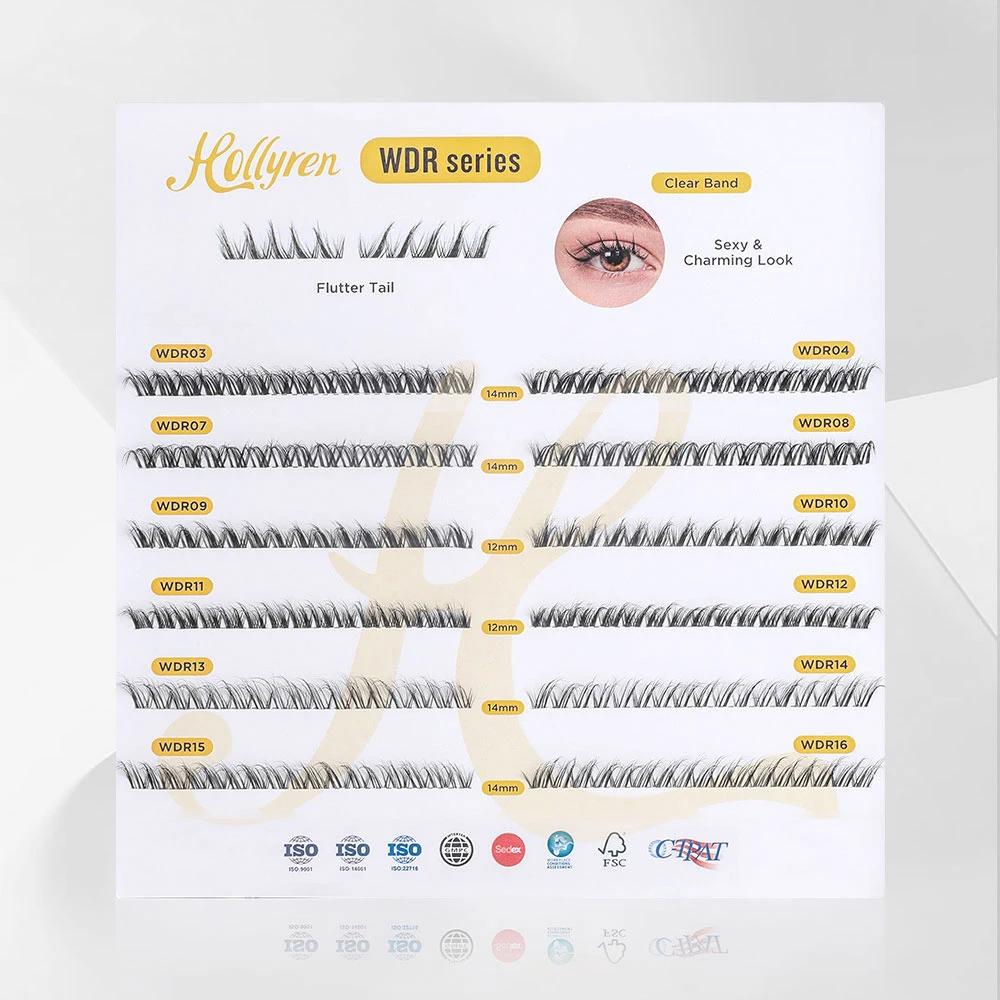 Skew Flying Cluster Eyelash Extension Foxy Eyes Cat Look Natural Individual Eyelashes Bunches Fluffy Lash Cluster