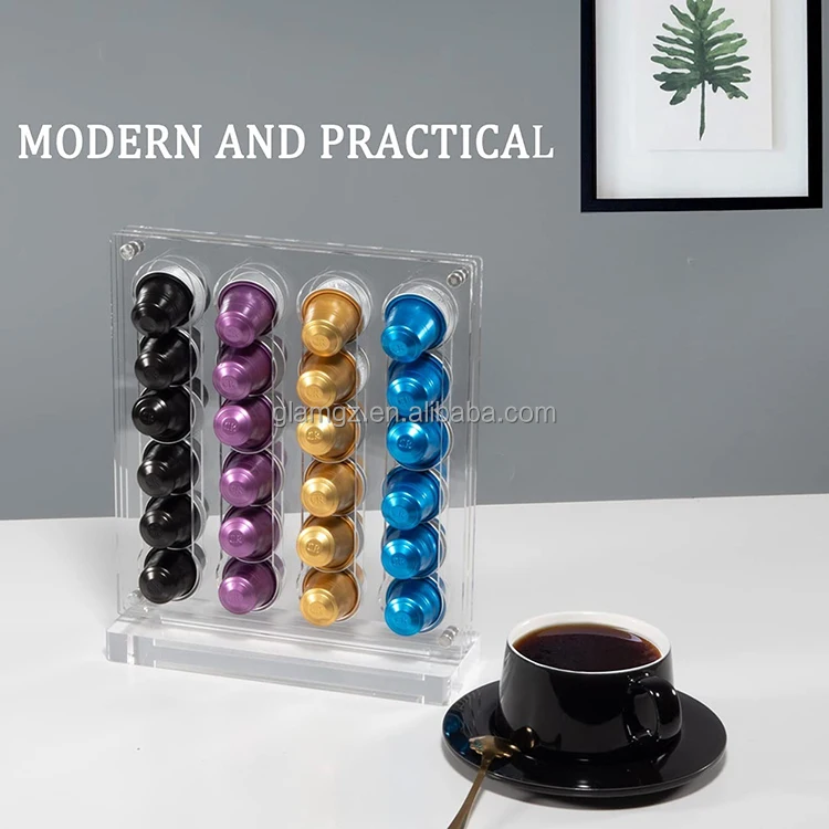 Large Capacity Perspex Coffee Capsule Display Acrylic Coffee Pod Holder