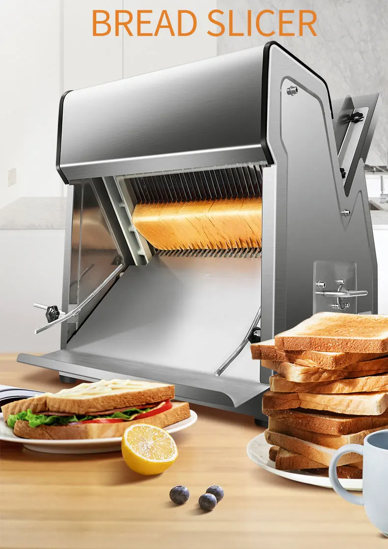 12毫米加厚切面包机商用面包切片机不锈钢电动50提供面包店OEM ODM SY 1套370W 220v/50hz